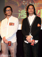 组图：古天乐李心洁亮相《逃出生天》发布会