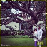 组图：蕾哈娜携名嘴奥普拉游故乡