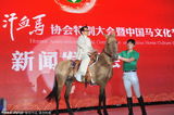组图：成龙北京太庙跨汗血宝马 当大使台上耍宝