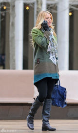 高清组图：布莱克-莱弗利亮相《绯闻女孩》片场