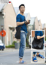 明星爱街拍38期：各式条纹风潮来袭