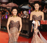 组图：金钟奖红毯女星爆乳裸背抢镜秀性感