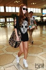 组图：韩国女子团体T-ara现身机场前往日本