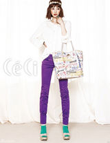 高清组图：尹胜雅七彩春装写真变身可爱精灵