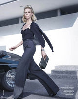 组图：查理兹-塞隆登《ELLE》封面展优雅气质