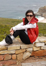 高清图：张静初边走边拍 行走在好望角的十字街头