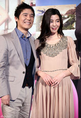 高清图：林昌正金奎丽宣传新片 亲密亮相谈笑风生