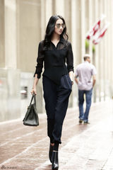 组图：韩雯雯街头中性写真个性帅气