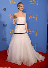 组图：金球奖后台 劳伦斯获电影类最佳女配角