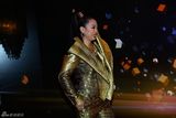 组图：2013新浪微博之夜红毯 黄绮珊黄金甲亮相