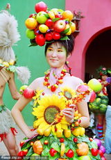 组图：女星斗艳菜叶清凉裹身 夏娃诱惑秀色可餐