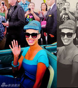 组图：凯蒂佩里蓝发爆乳似芭比 斗鸡眼表情鬼马