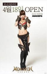 组图：韩模李秀晶代言网游 爆乳铠甲女仆装惹火