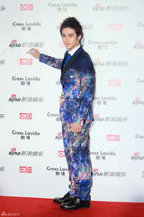 组图：蒋劲夫亮相街拍盛典红毯 夜景西服另类