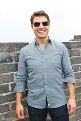 组图：阿汤哥抵京游长城 秀中文赞中国文化