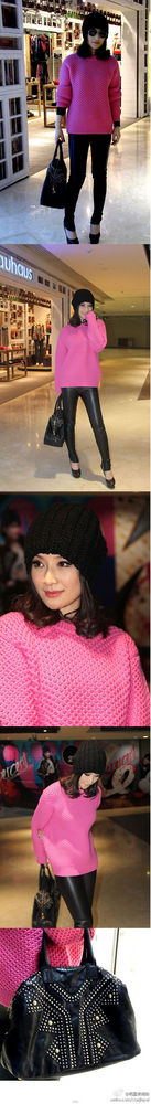 明星爱街拍第15期：女星皮裤VS男星哈伦裤搭配