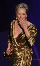 高清图：梅丽尔-斯特里普黄袍加身荣登影后