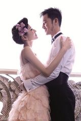 组图：沙溢胡可婚礼将近 《时尚新娘》拍婚纱大片