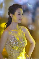 组图：车模兽兽性感透视黄金奶 自信爆乳微笑