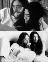 组图：盘点约翰-列侬和小野洋子的恩爱瞬间