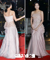 组图：韩国大钟电影节颁奖 金高恩抹胸长裙亮相