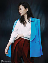 组图：熊乃瑾复古西装写真中性造型帅气