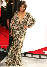 高清组图：瓦妮莎-哈金斯深V长裙亮相光彩夺目