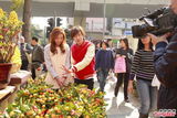 组图：罗力威许靖韵新年逛花市寄望马年创高峰