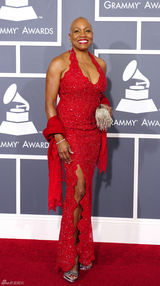 高清图：格莱美红毯 迪迪-布里姬沃特风韵犹存