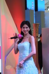 组图：林志玲低胸性感遭粉丝求爱 自曝烧菜减压