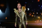 组图：2013新浪微博之夜红毯 黄绮珊黄金甲亮相