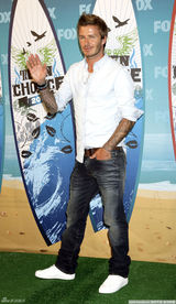 高清组图：美国青少年选择奖 贝克汉姆笑容帅气