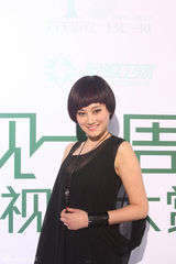 组图：牛丽燕透视装亮相旅游卫视十周年庆典