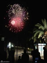 组图：郭晶晶南沙婚宴派对 现场鸣放烟花