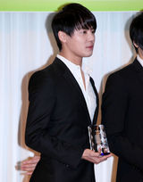 高清图：组合JYJ出席任命仪式 当选宣传大使