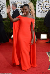 组图：《为奴十二年》黑珍珠 橘红礼服惊艳