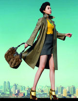 组图：王雅捷冬日写真展优雅淑媛气质