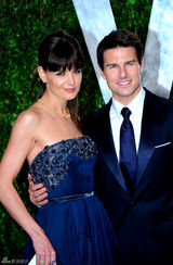 高清图：汤姆-克鲁斯携爱妻凯蒂亮相奥斯卡派对