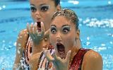 组图：伦敦奥运花样游泳表情帝网络爆红
