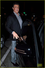 组图：史泰龙与斯坦森双硬汉聚餐 娇妻美艳