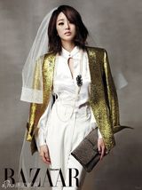 组图：韩明星情侣刘志泰金孝珍拍婚纱主题时尚写真