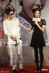 组图：张柏芝《河东狮吼2》发布会避谈谢霆锋