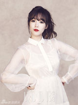 组图：少女时代Tiffany拍写真雪纺红唇精致迷人