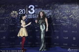 组图：莎拉-布莱曼亮相北京电影节蓝毯
