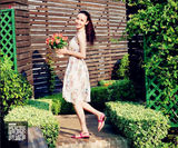 组图：张萌放飞绿色悦活心 登杂志封面优雅清新