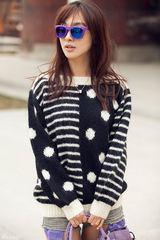 高清组图：李菲儿街拍毛衣搭配短裤