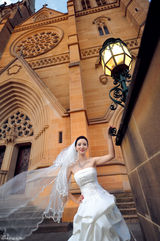 张萌婚纱大片邂逅悉尼浪漫 情人节透恨嫁心(图)