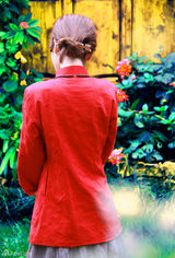 高清图：柳岩丽江演绎小城故事 红裙挽发古典韵味