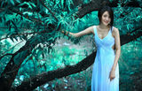 高清图：中戏校花衣珊清凉大片 化身丛林精灵游仙境