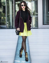 组图：樊蕊冬日街拍大片曝光时尚甜美